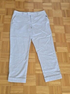 Club Monaco Tan Wool Blend Cuffed Hen Business Casual Pockets Zip Size 4